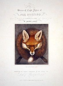 Titelpagina uit, Een Serie van Acht Platen van Vossenjacht, opgedragen aan de Hertog van Beaufort, gegraveerd door Henry Alken door Walter Parry after Hodges
